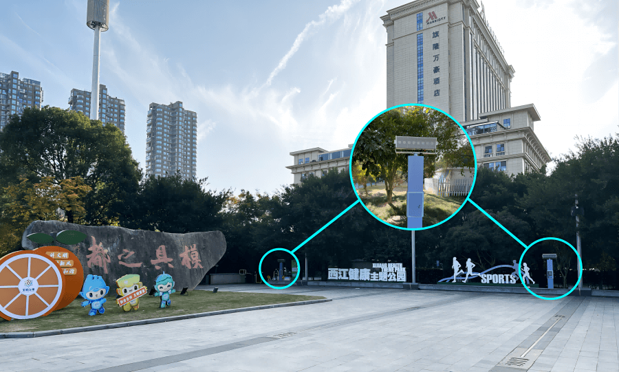 臺(tái)州黃巖西江公園的智慧廣場舞系統(tǒng)